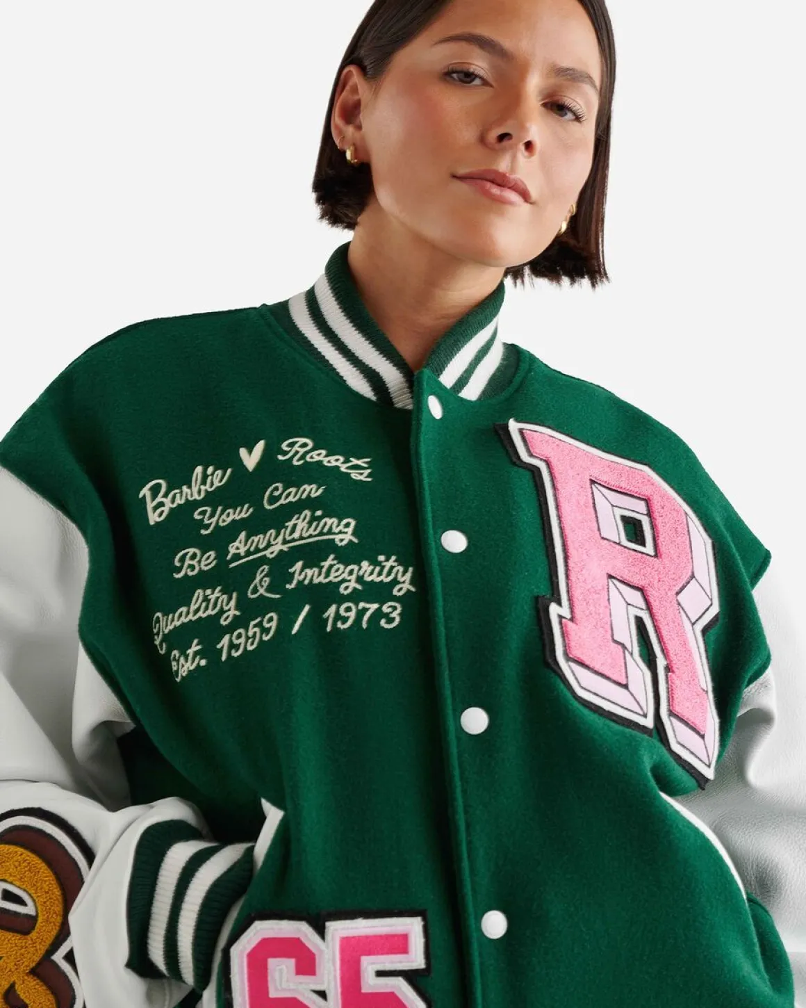 Barbie X Roots 65 Varsity Jacket