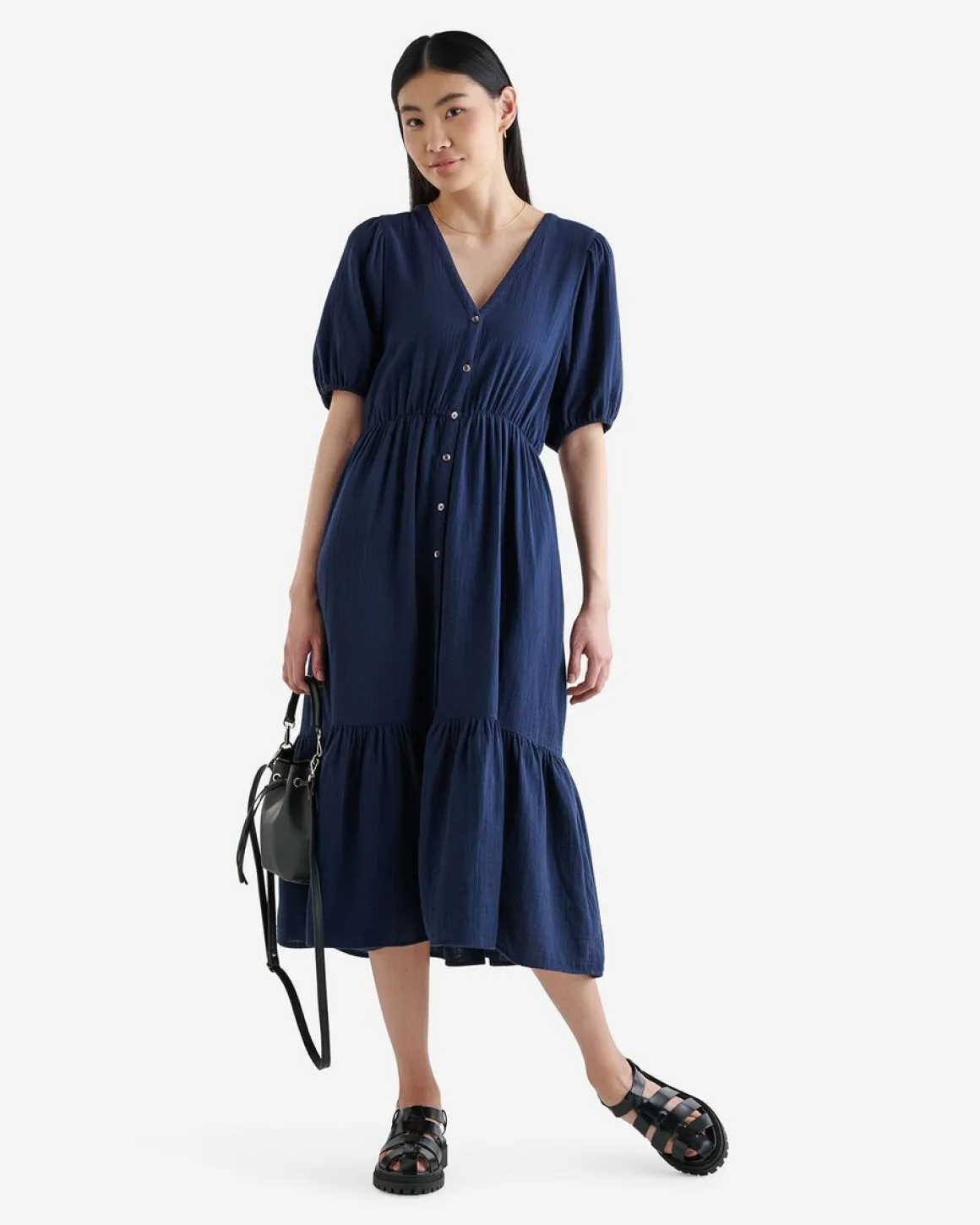Isla Cotton Gauze Tier Dress
