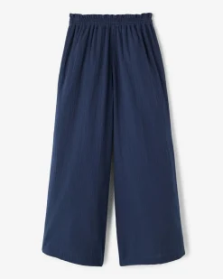 Isla Cotton Gauze Wide Leg Pant