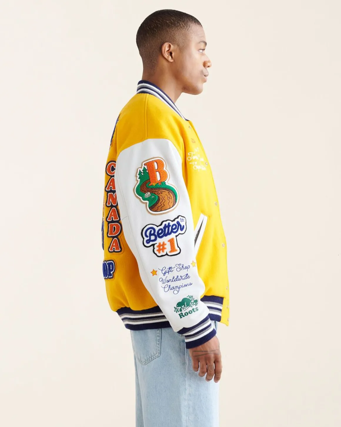 Roots X Better Gift Shop Buddy Varsity Jacket Gender Free